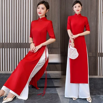 2023 китайското рокля във винтидж стил, източна дамски дълга пола, ципао ад дай, класически традиционната рокля 5XL, червена рокля