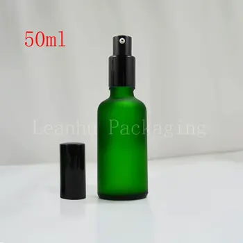Внос от матово зелено стъкло бутилки с фин мъгла спрей бутилка парфюм флакони, търговия на едро, 50 мл точка на разполагане на бутилиране