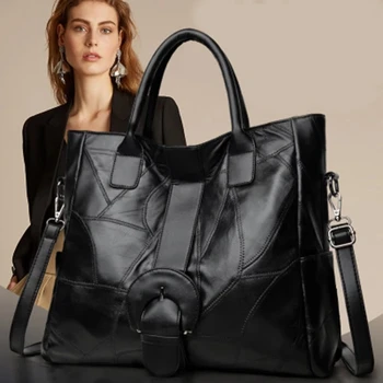 Дамска чанта BENVICHED, Модерна чанта за майките, с Нови 3 бр./компл., Дамски чанти, Проста Голямата Голям ретро чанта на рамото, дамски чанти