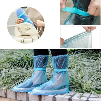 За многократна употреба Водоустойчив Непромокаеми Гумени ботуши За Пътуване, Сгъстено Нескользящие Калъфи За обувки, Калъфи За обувки, Ръкав За Обувки